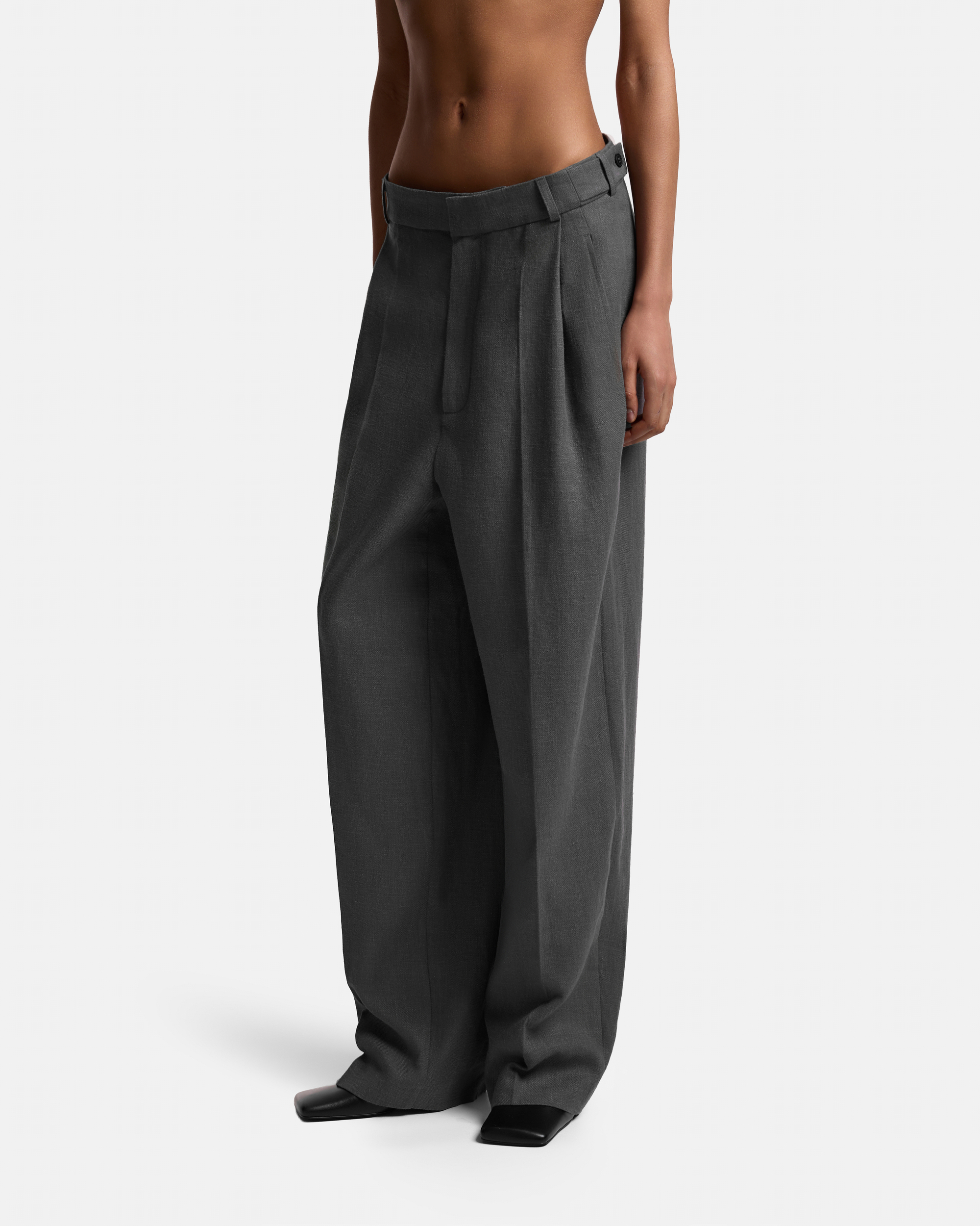 БРЮКИ С РЕГУЛИРОВКОЙ ИЗО ЛЬНА