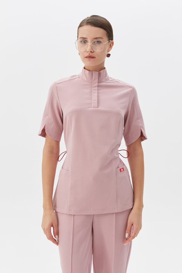 Топ медицинский женский Деликато, роза