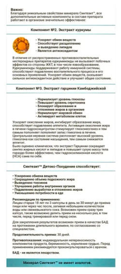 Синтезит Детокс-Похудение