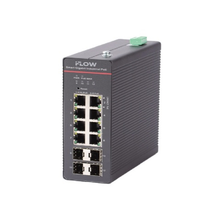 Коммутатор на 8 PoE портов iFlow F-SW-IM612HPOE-PM-8G4GO