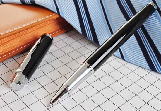 Ручка-роллер Parker IM Metal, T221, цвет: Black CT, стержень: Fblack, S0856350