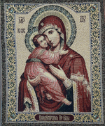 Икона гобеленовая "Владимирская Икона Божией Матери" (31*25) Без рамы