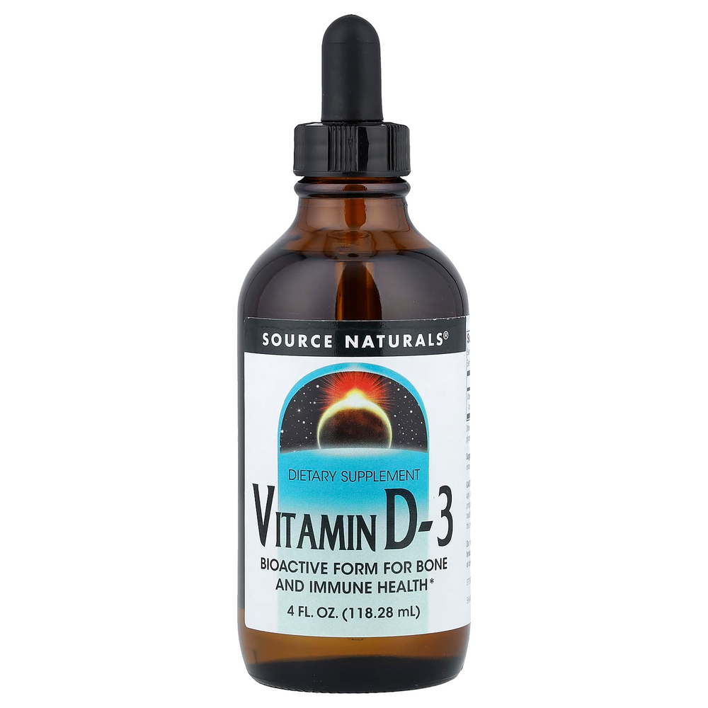Source Naturals, витамин D3, 118,28 мл (4 жидк. унции)