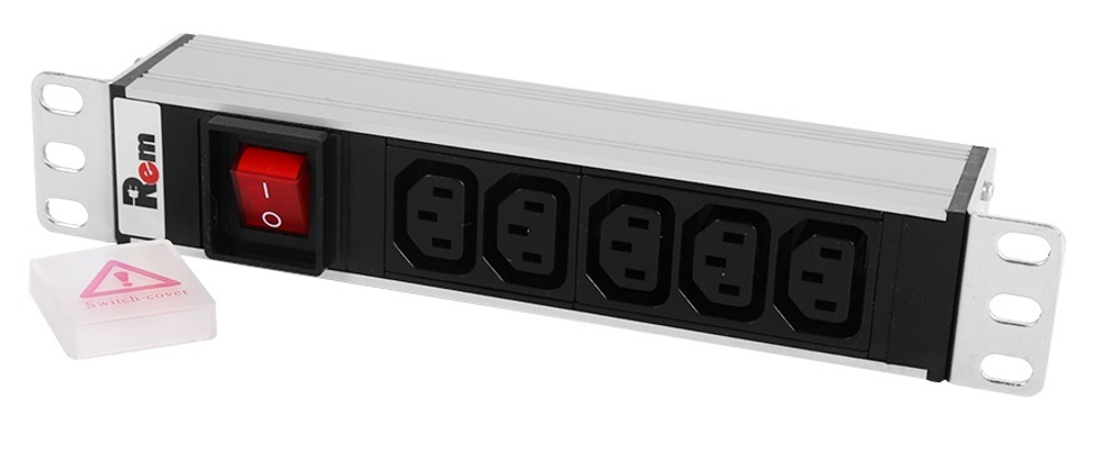 Блок розеток 19", 5 розеток ЦМО R-10-5C13-V-220-Z
