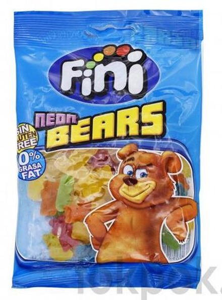 Жевательный мармелад со вкусом тутти-фрутти Fini Neon Bears, 100 гр