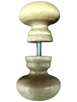 Ручка деревянная кнопка межкомнатная, для двери 60 мм