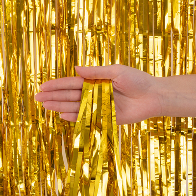 Занавес Дождик Золото, Металлик, 100*200 см