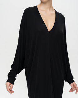 Свободное платье макси из трикотажа