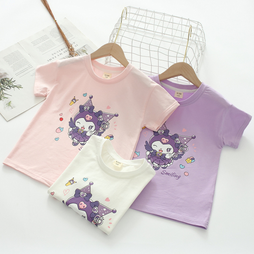 Футболка для ребенка "Kuromi Smiling", белая