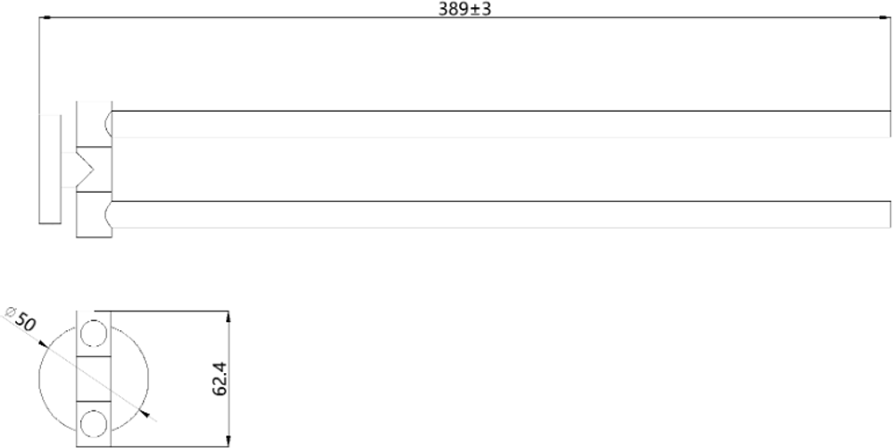 Держатель для полотенец STWORKI Киркенес S45360CR глянцевый хром