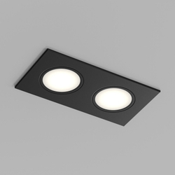 Встраиваемый влагозащищенный светильник PORT, 2?15 Вт макс., LED, GU5.3, IP65, корпус из полимера, цвет чёрный