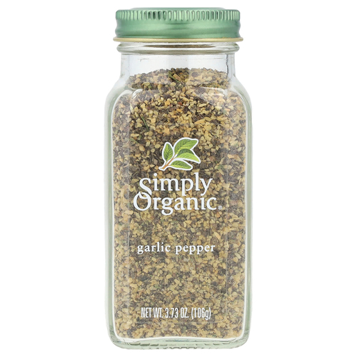 Simply Organic, чеснок и перец, 106 г (3,73 унции)
