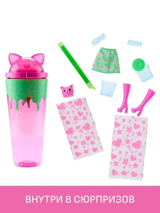 Кукла Барби Pop Reveal Shakes Series Образ котенка JCN88