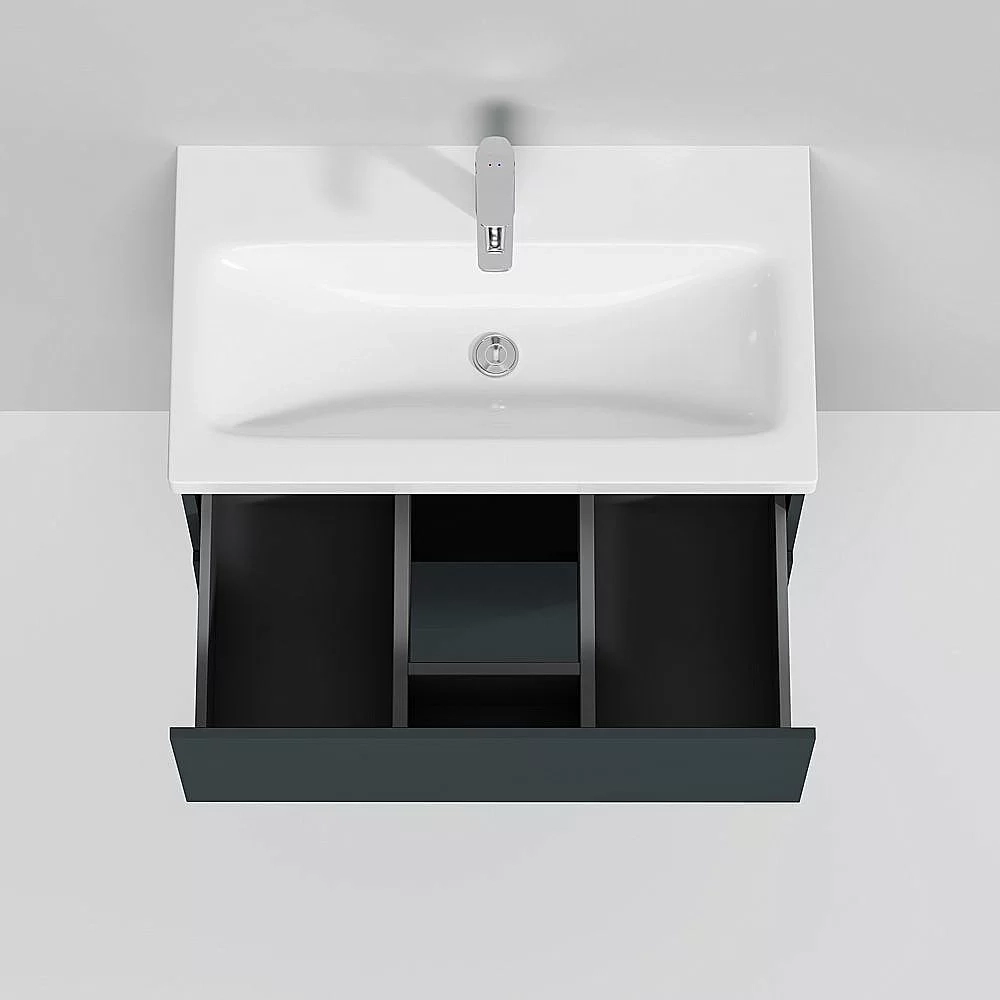 Тумба с раковиной AM.PM Gem 75 графит