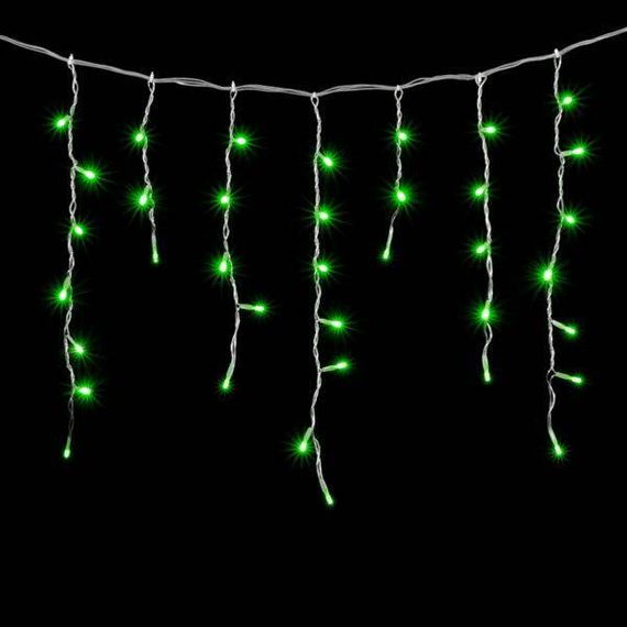 Светодиодная бахрома 3,1*0,5 м., 150 зеленых LED ламп, прозрачный провод ПВХ, Beauty led (PIL150-10-2G)