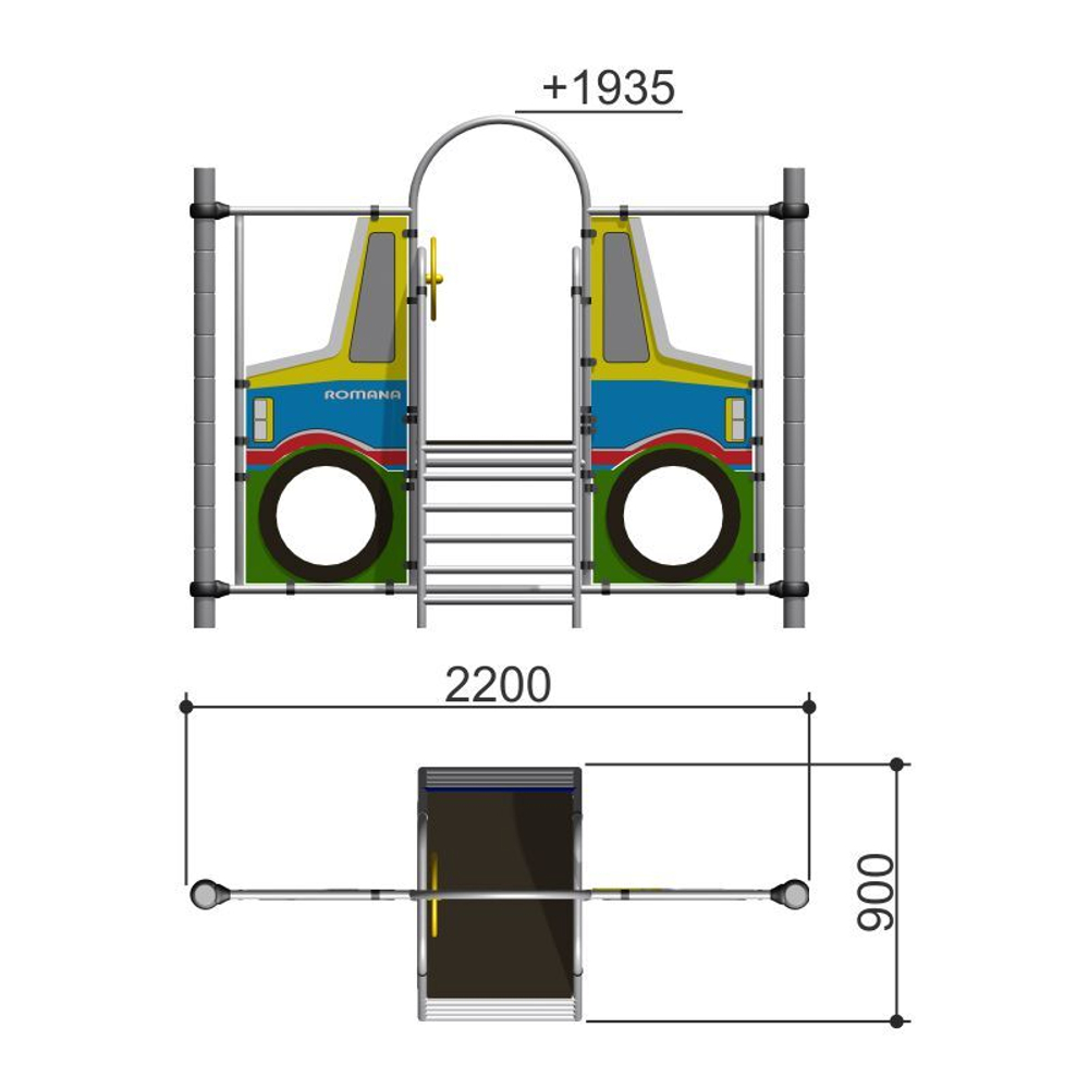Панельный игровой комплекс «Машина» Romana 401.21.00
