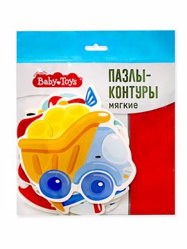 Пазлы контуры "Транспорт" 6 фигурок Baby Toys (мягкие)