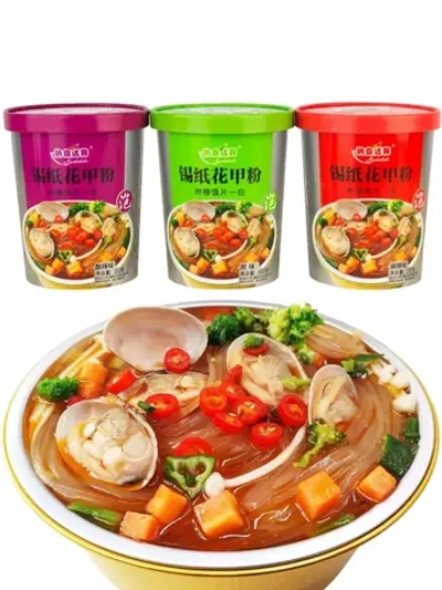 Фунчоза с овощами и моллюсками ассорти вкусов 3 шт