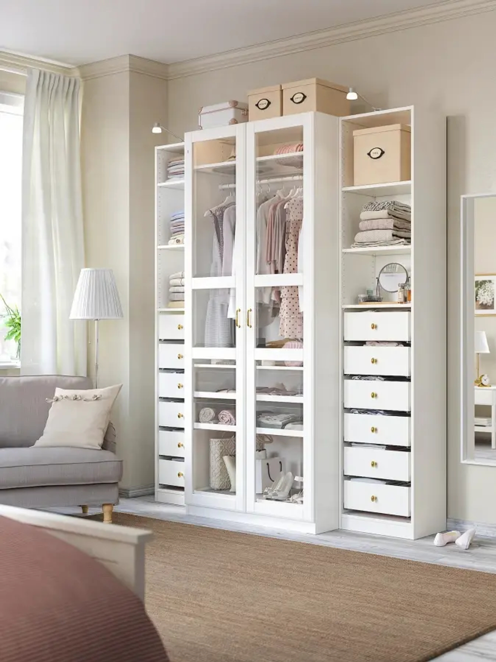 Гардероб - IKEA PAX/TYSSEDAL, 200x60x236 см, белый ПАКС/ТИССЕДАЛЬ ИКЕА