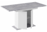 Стол деревянный Woodville Carla белый, цемент светлый