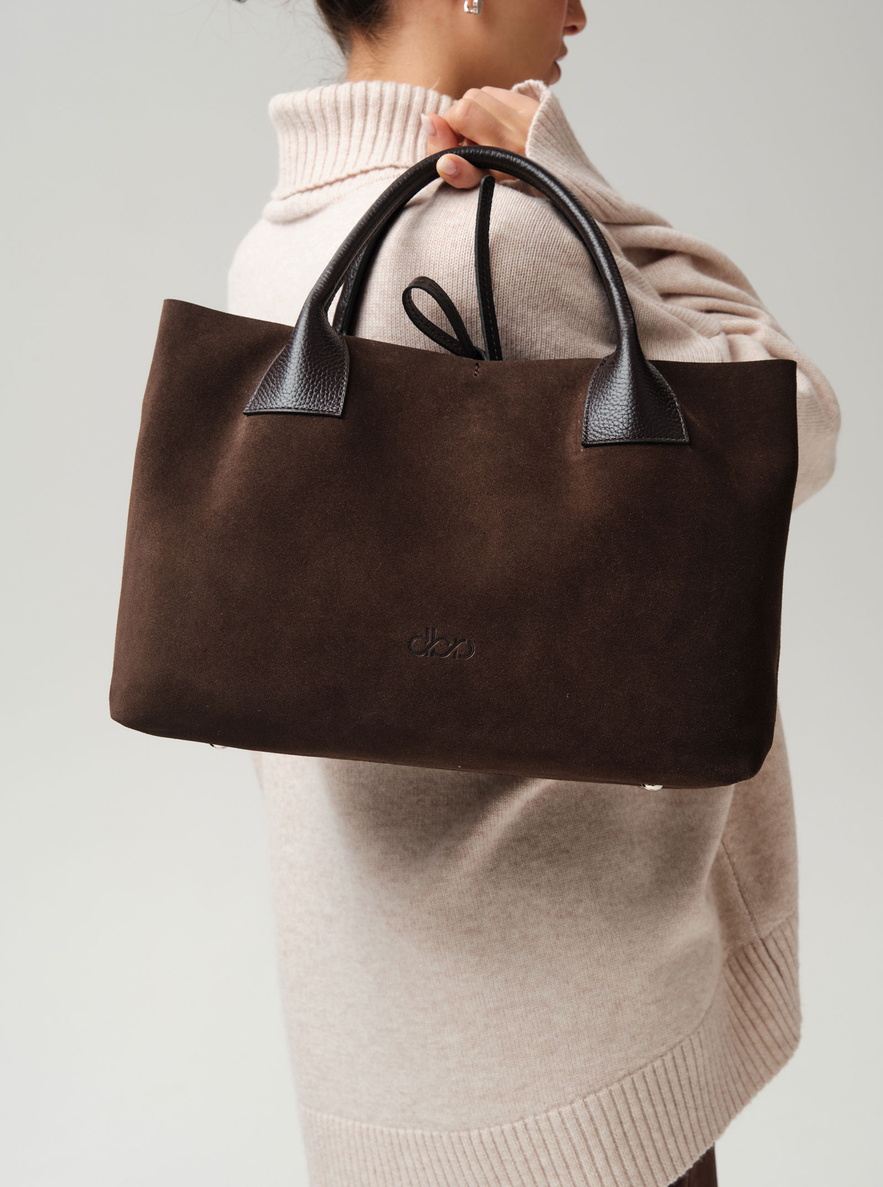 Замшевая сумка Iris DBR 31372 черный каштан