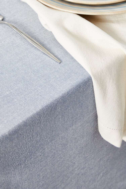 ZARA HOME СКАТЕРТЬ С ЗУБЧАТЫМИ КРАЯМИ, СИНИЙ