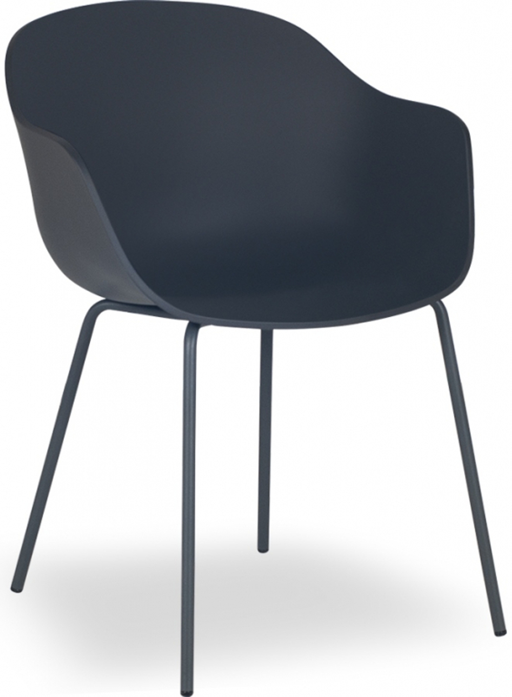 Кресло пластиковое Papatya Globe-K ML, антрацит