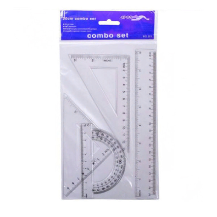 Набор линеек 20 см 4 шт