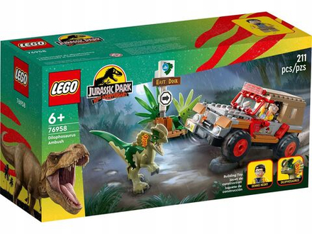 Конструктор LEGO Jurassic World - Засада дилофозавра Лего Парк Юрского периода 76958