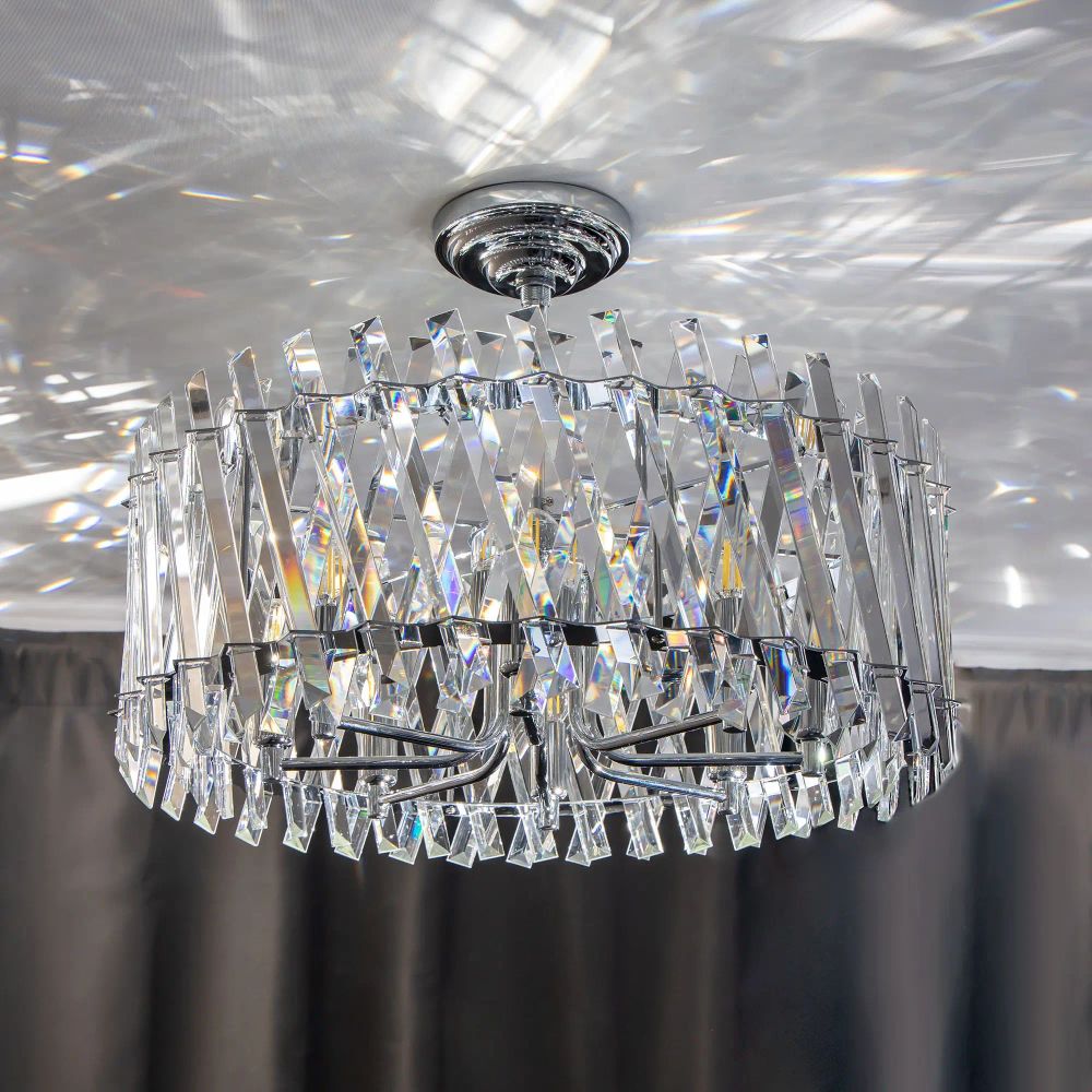 Citilux Ингвар CL334281 Люстра подвесная хрустальная Хром