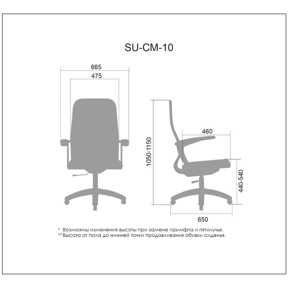 Кресло оператора Метта SU-С-10, CH, ткань черная/черная, топ-ган (152/003)