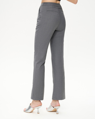 Брюки зауженные из костюмной ткани с разрезами на молнии