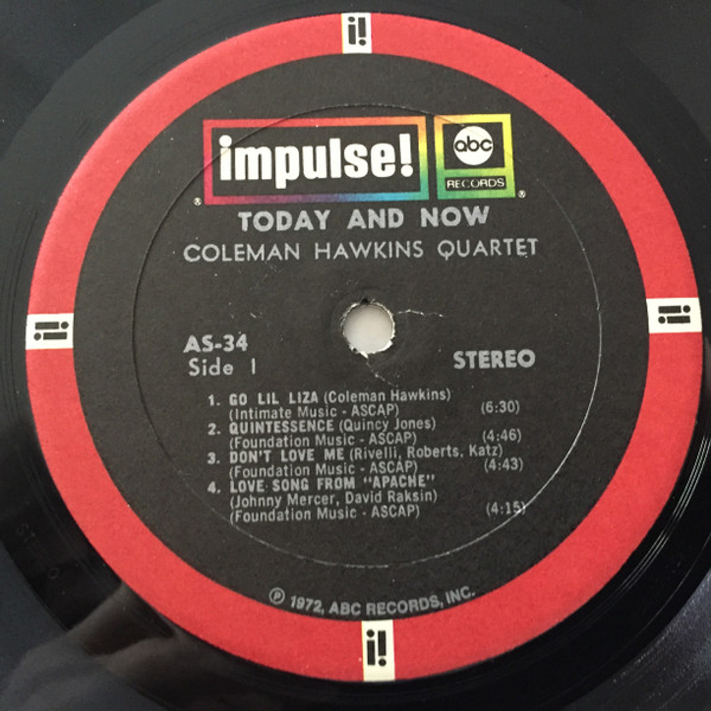 Coleman Hawkins - Today And Now - US 1972 Impulse Stereo