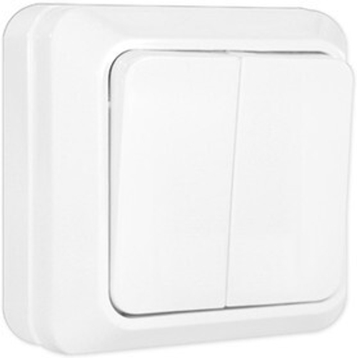 Выключатель 2-кл. ОП 10А IP20 белый