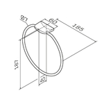 Кольцо для полотенец AM.PM Inspire V2.0 A50A34422 Черный