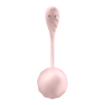 Розовое виброяйцо с пультом ДУ 23см Satisfyer Ribbed Petal 4002774