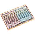 Ручка подарочная шариковая Alingar, 1,0 мм, синяя, поворотный механизм, круглый, цветной, пластиковый корпус, карт. уп.