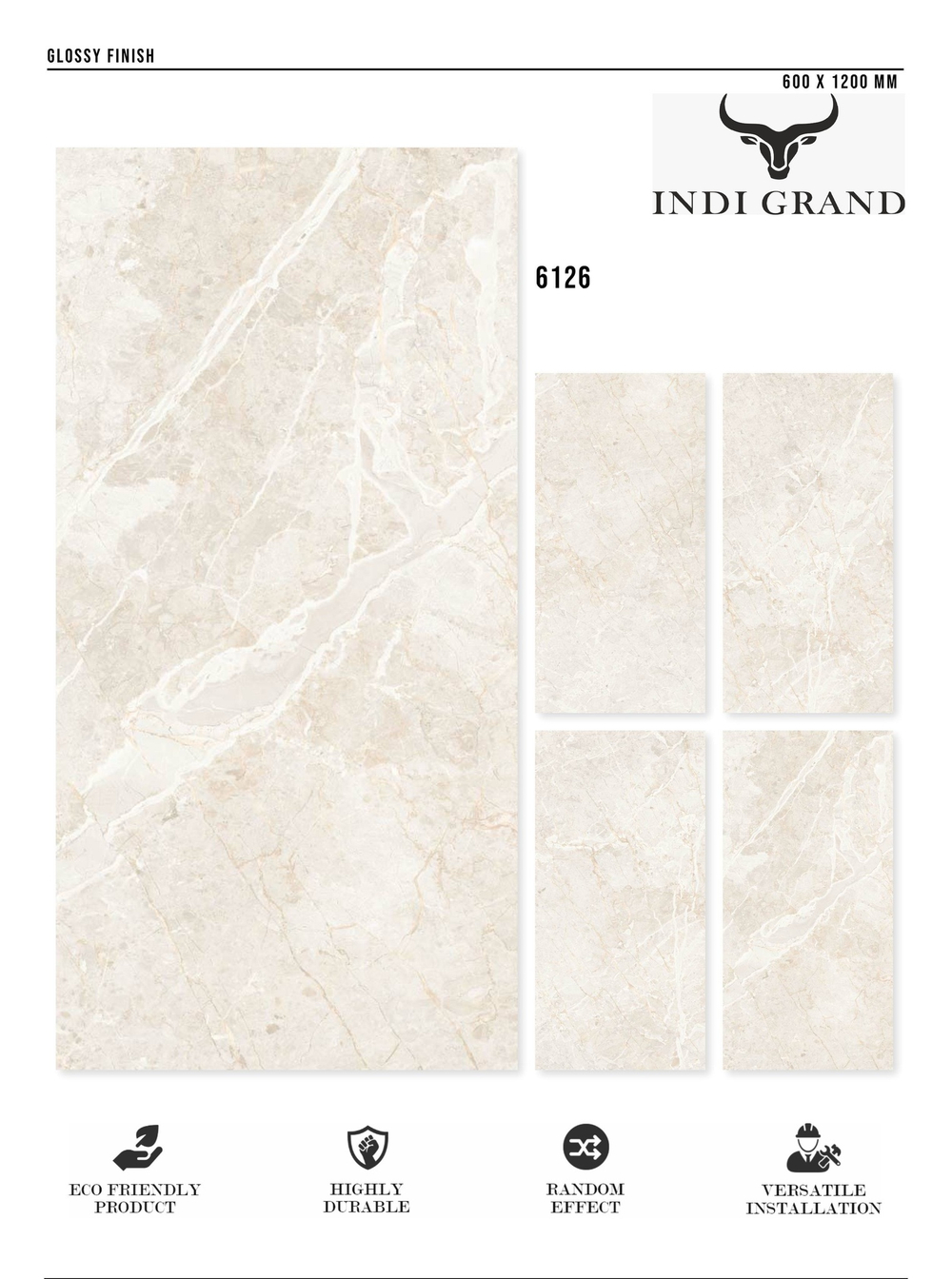 Керамогранит glossy №2 60х120, 6126