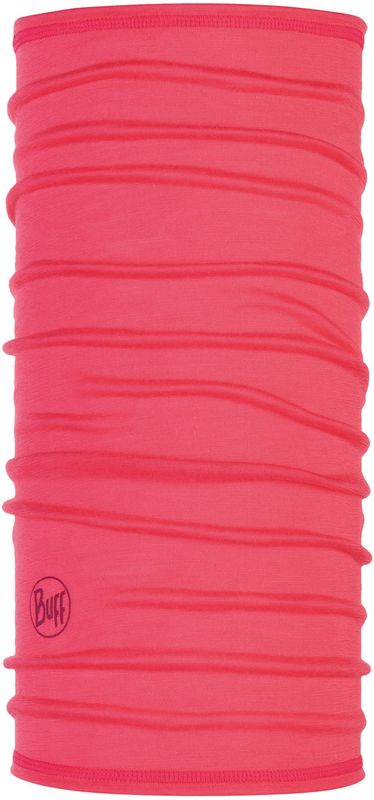 Тонкий шерстяной шарф-труба Buff Wool lightweight Solid Paradise Pink Фото 1