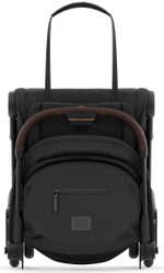 Коляска Cybex Coya Rosegold Frame Cloud G i-Size Moon Black Plus Sepia Black с дождевиком и бампером