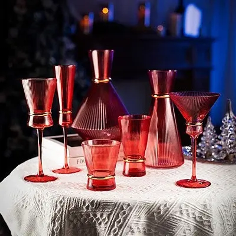 Стакан низкий 300мл «VIVALDI» в наборе 6шт, красный