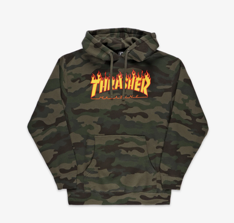 Худи Thrasher Flame Hood Camo