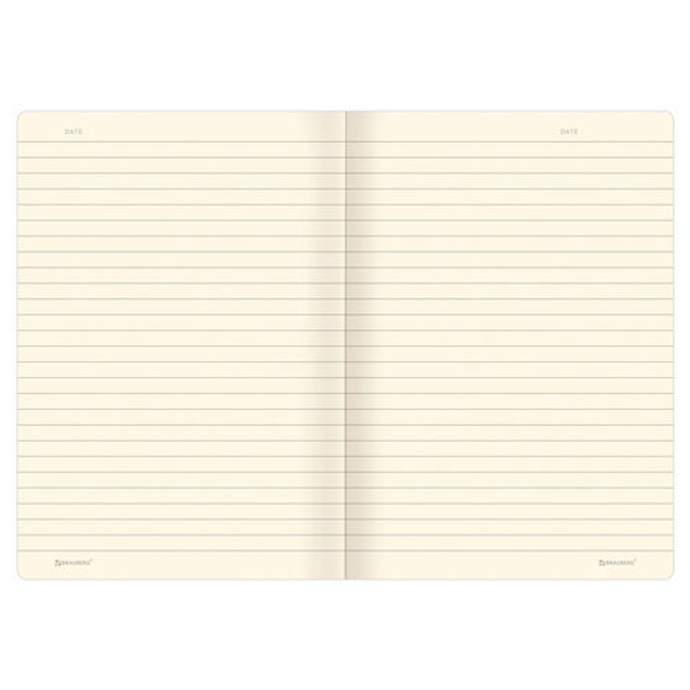 Тетрадь 40 л. в линию обложка SoftTouch, бежевая бумага 70 г/м2, сшивка, А5 (147х210 мм), ВОЛК, BRAUBERG, 403797