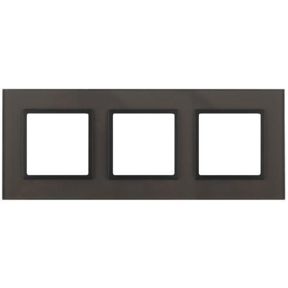 Рамка 3-м 14-5103-32 стекло Elegance сер.+антрацит ЭРА Б0034522