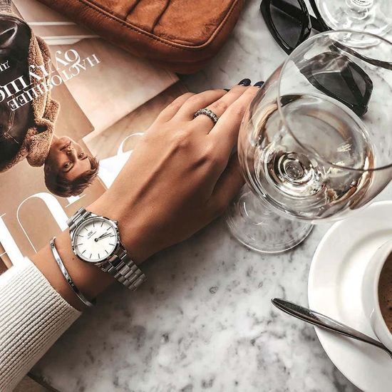 Наручные часы с браслетом Daniel Wellington (часы DW00100207 + браслет DW00400004)