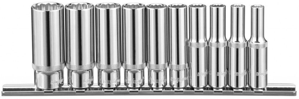914910 Набор головок торцевых глубоких 12-гранных 1/4&quot;DR на держателе, SAE 3/16&quot;--9/16&quot;, 10 предметов