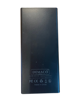 Внешний аккумулятор (Power bank) 3 USB Demaco DKK-006  20000 mAh (черный) с фонариком