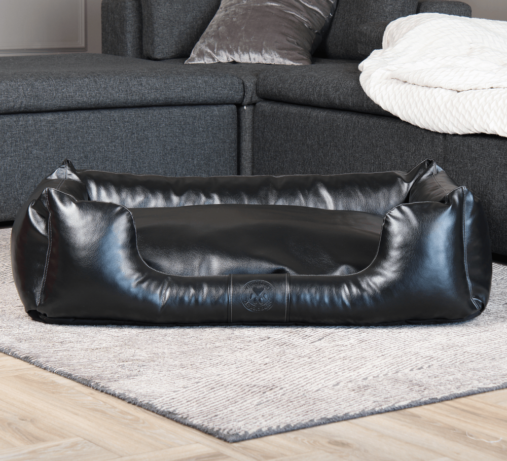 Лежанка со съемных чехлом из экокожи разборная для средней собаки размер L Царь-Лежанка Lapalandia