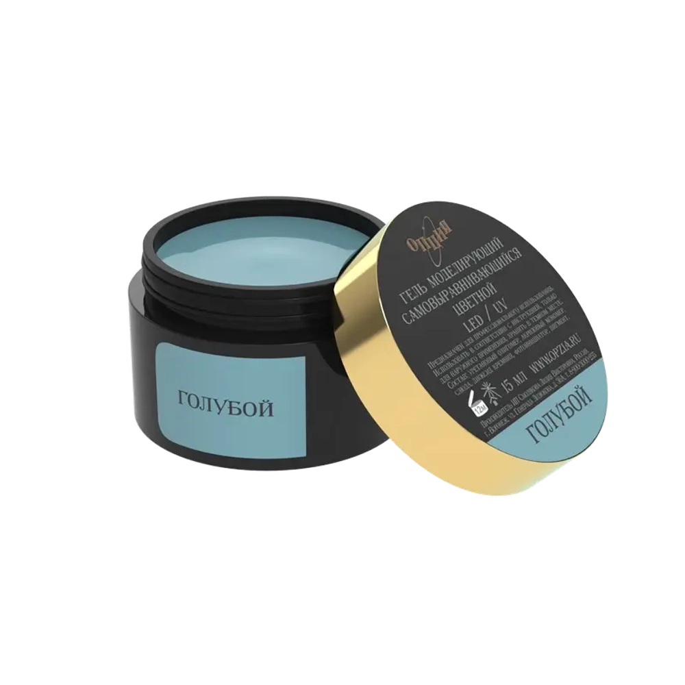 Гель моделирующий самовыравнивающий цветной Голубой 15мл ОПЦИЯ