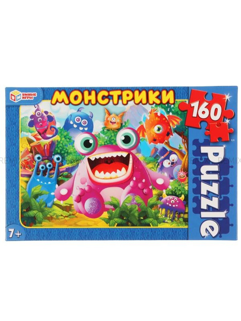 Монстрики.  Пазлы классические в коробке.  Пазл 160 деталей. Умные игры в кор.12шт